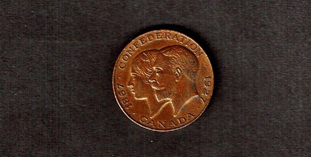 1927 CANADA  Medal VICTORIA & GEO V   CONFEDERATION 1867-1927 BZ See Note