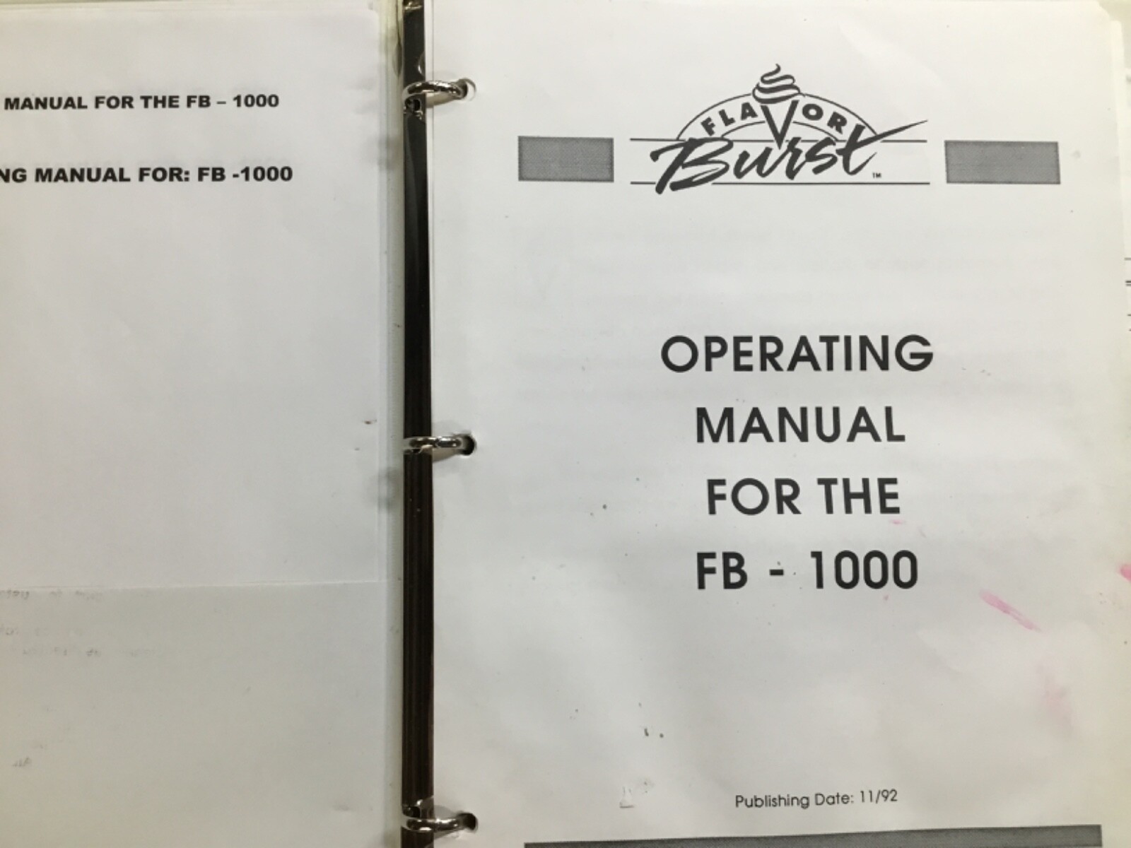OWNER MANUAL FLAVOR BURST 8 FLAVOR #FB-1000
