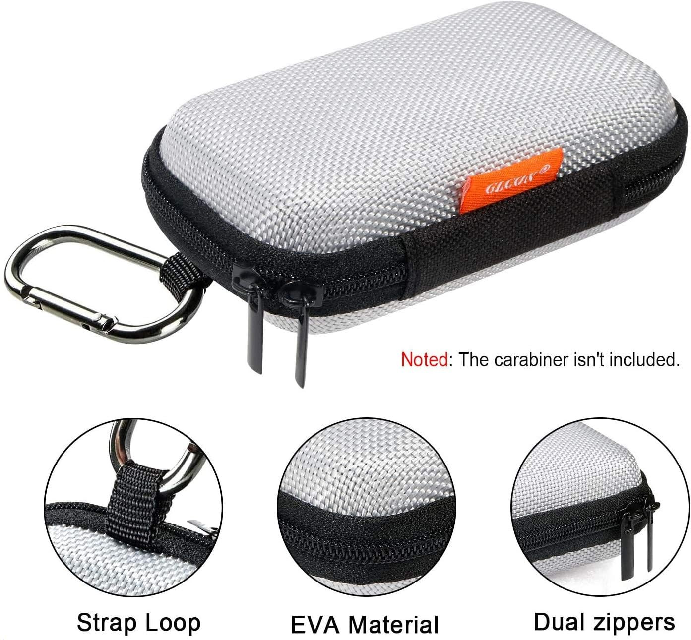 Small EVA Electronic Carrying Case - Hard Shell Protection Zipper Case for Earbu