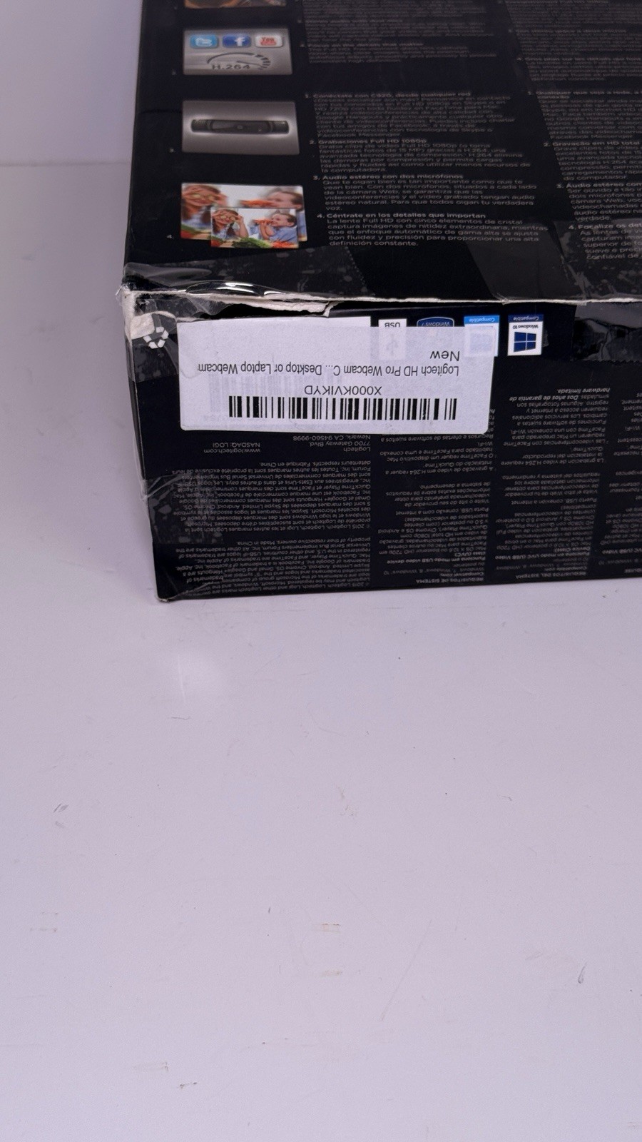 Logitech C920 Pro HD Webcam 1080P - Open Box, Tested Functional Zoom/Skype