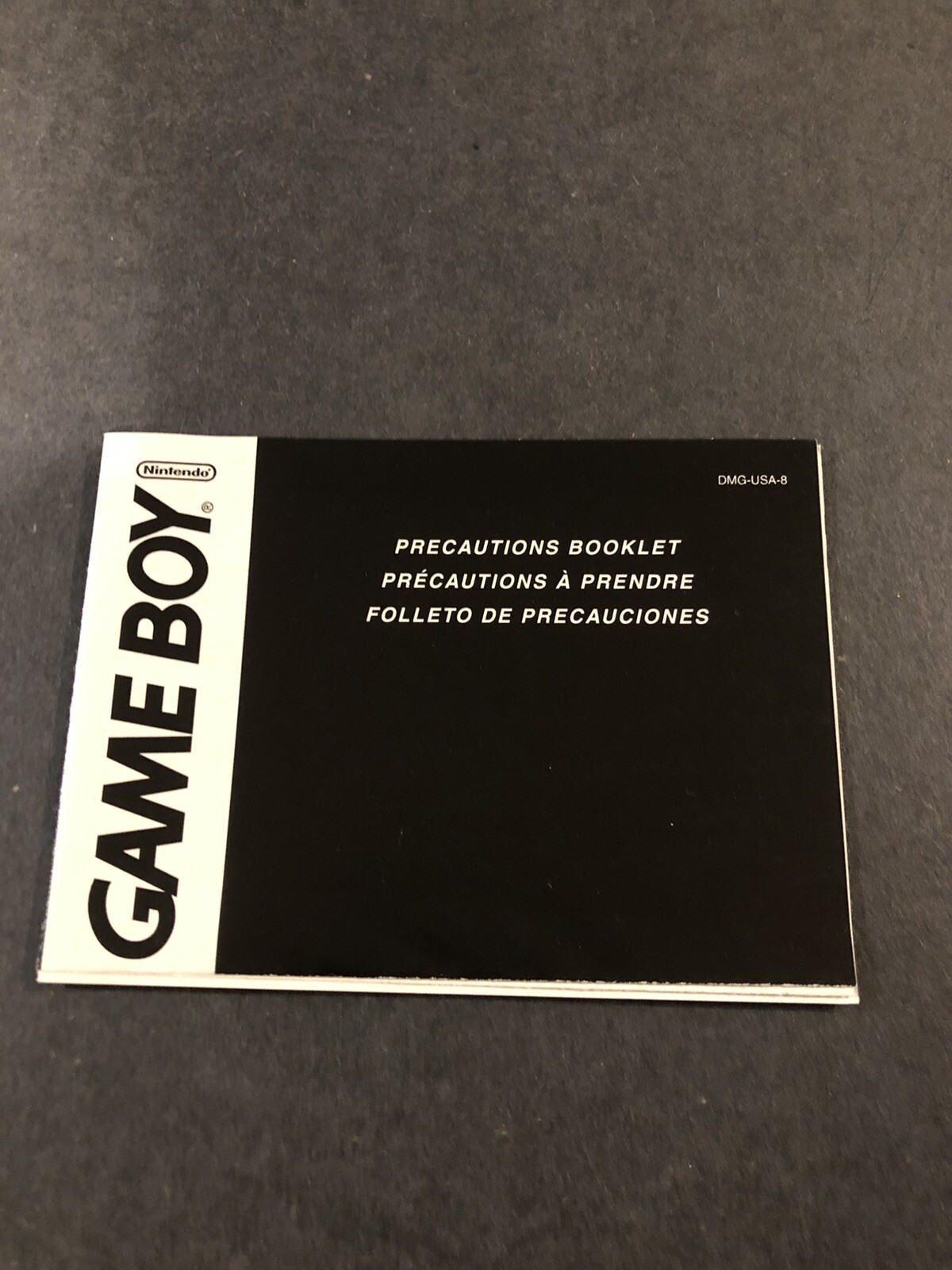 Gameboy precaution Insert