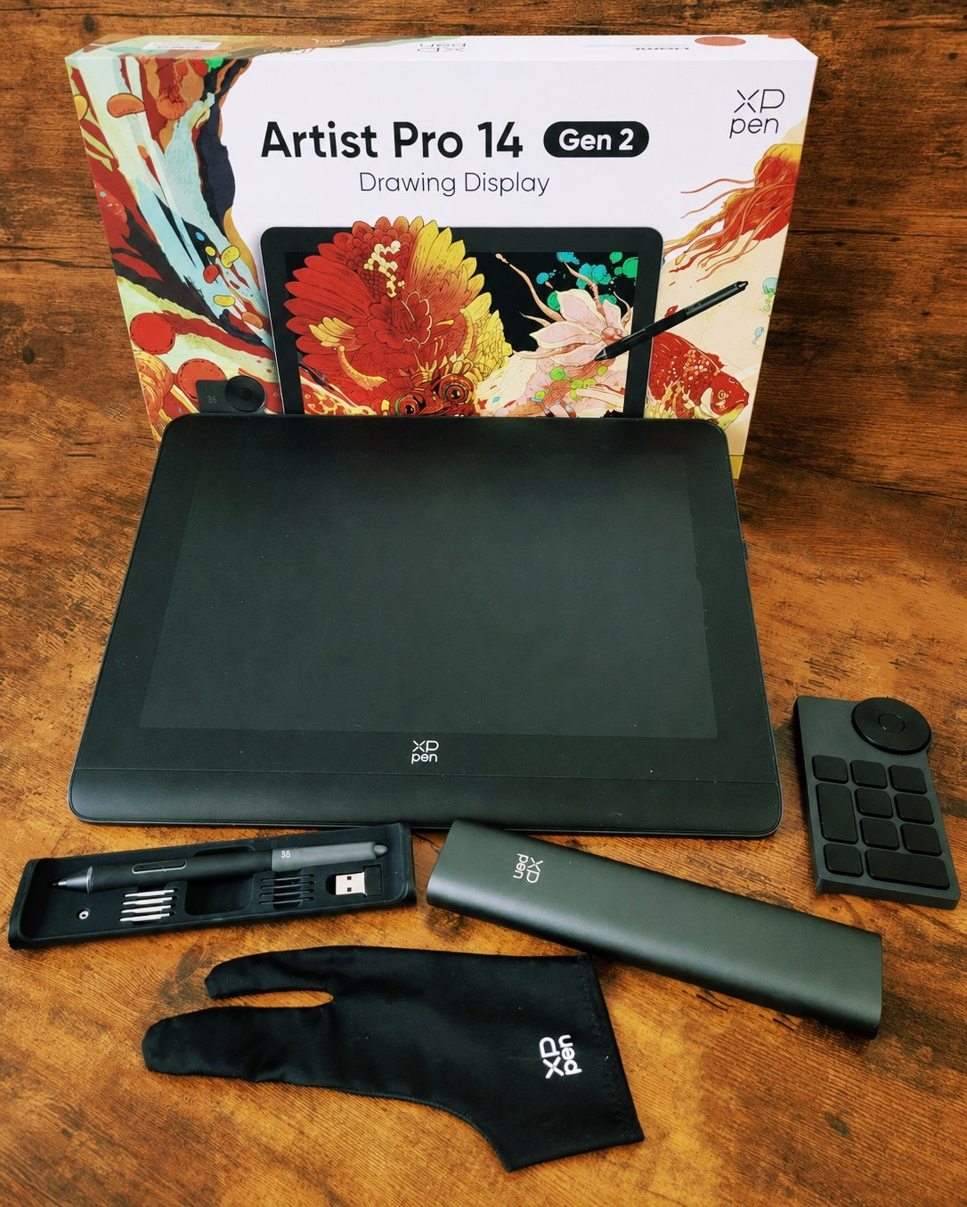 XP-Pen Artist Pro 14 Gen 2 Drawing Display Graphics Tablet Bundle w/ Accessories