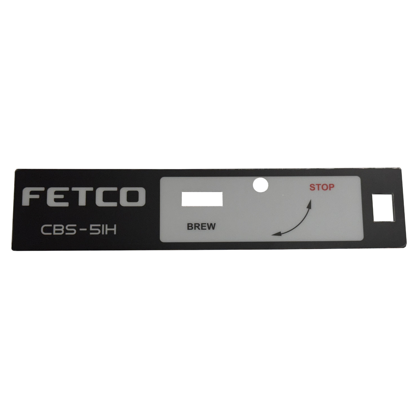 Fetco 1045.00021.00 Overlay Horizontal Panel CBS-51 Pre-Cut for Button Fitment