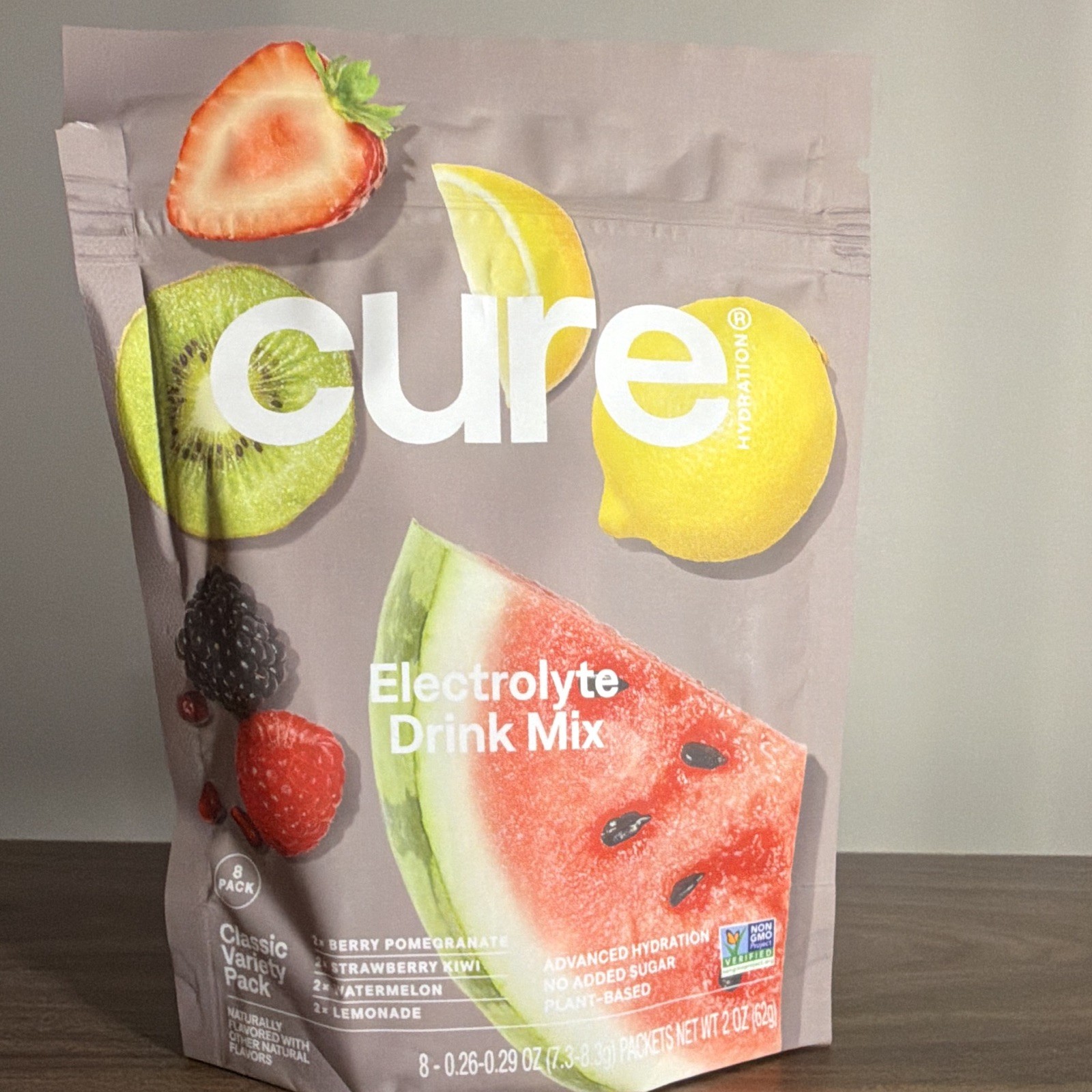 Cure Hydration Electrolyte Drink Mix Powder Variety Pack Vegan 8 Pack 2 oz
