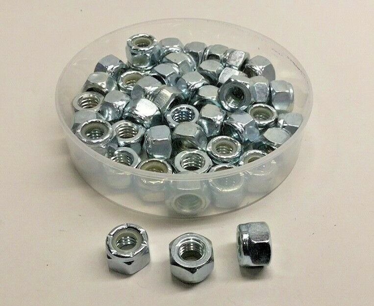 Nut AVU05-45 Finished Hex Locknut Nylon Insert 5/16"-18 (Pack of 45) Zinc Plated