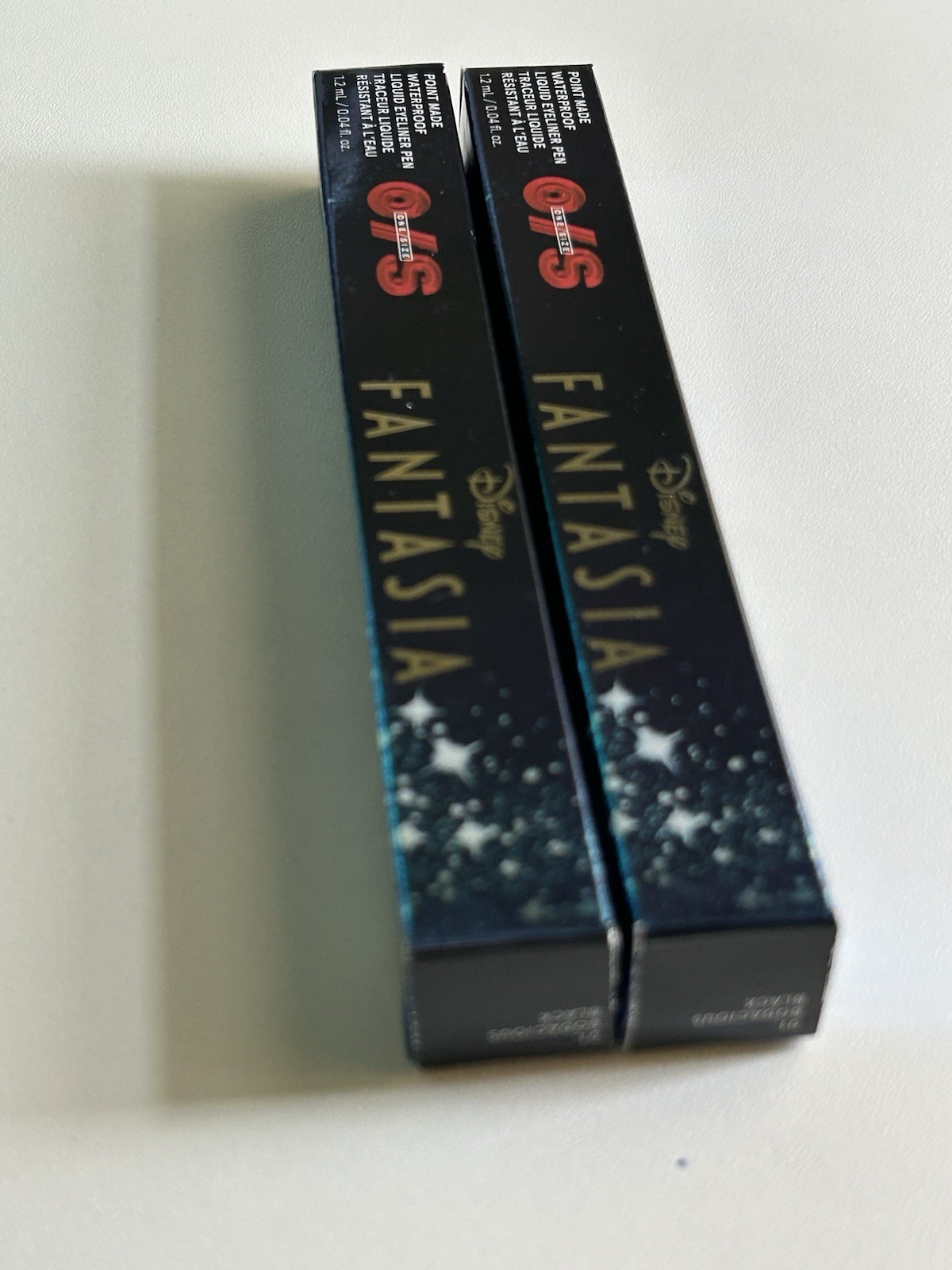 2 individual Patrick Starr O/S Disney Fantasia Liquid Eye Liner Intense Black