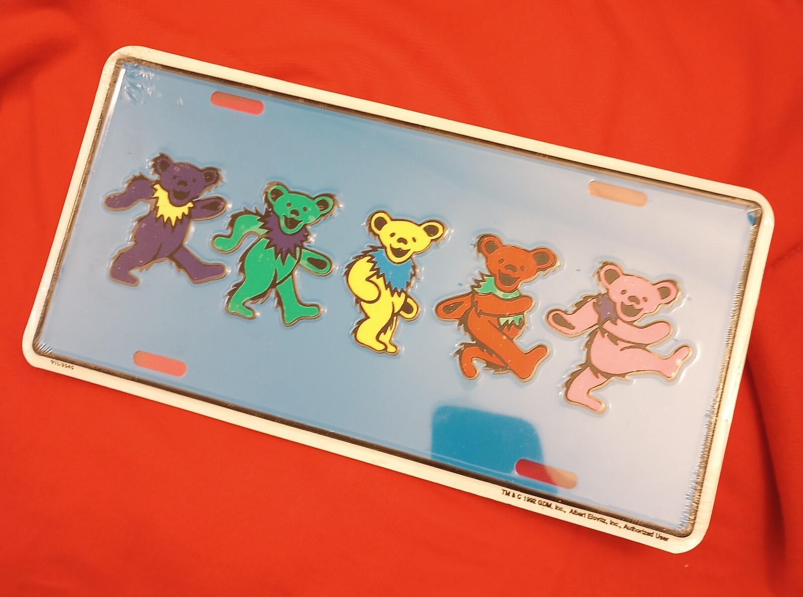 VINTAGE '92 SEALED ORIGINAL GRATEFUL DEAD Dancing Bear Novelty License Plate NOS