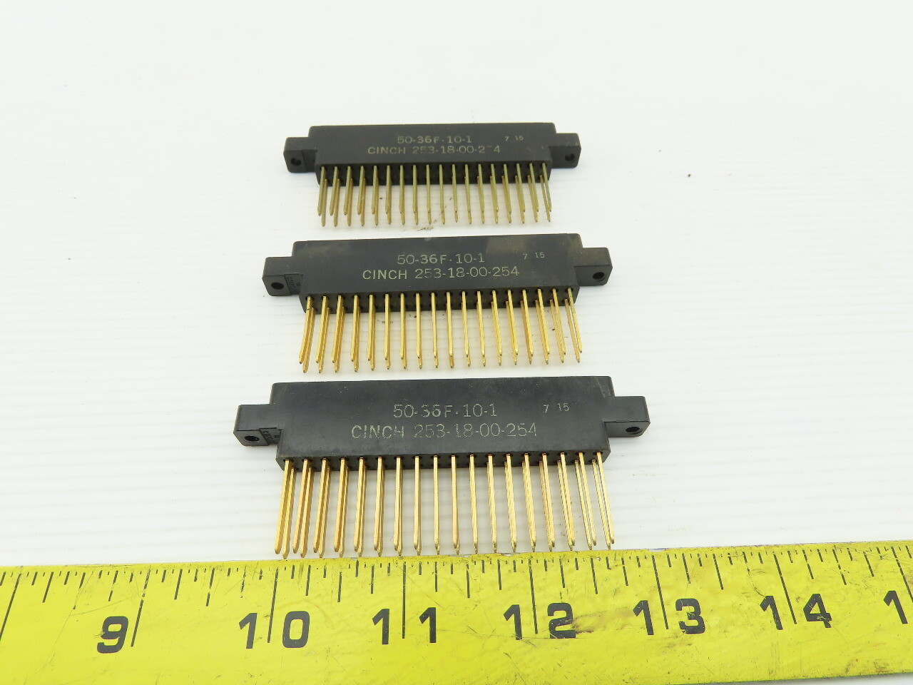 Cinch 253-18-00-254 50-36F-10-1 36 Pin Female Card Edge Connector Lot Of 3