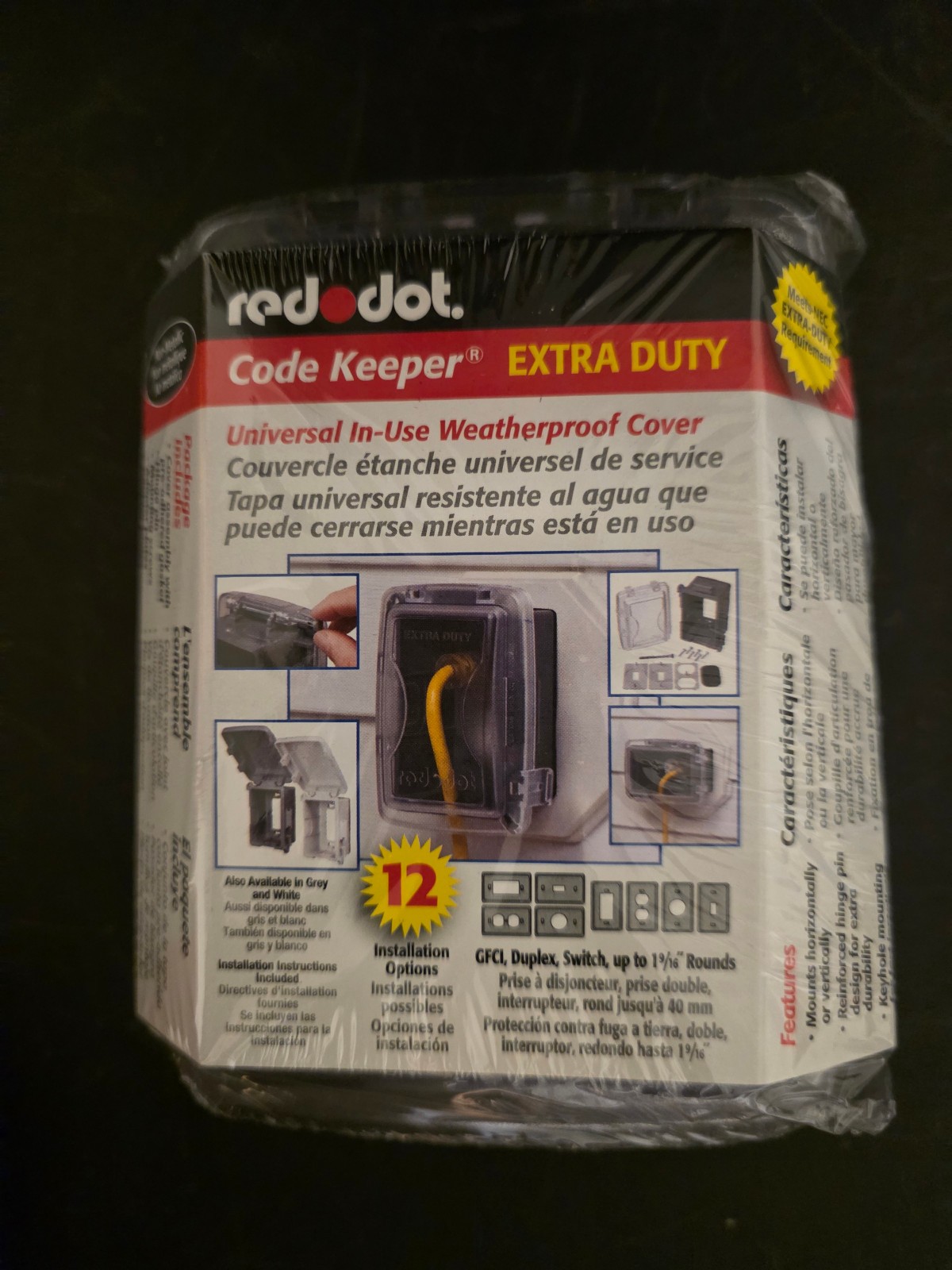 Red Dot Code Keeper Extra Duty Universal In-Use Weatherproof Cover 2-1/4 deep