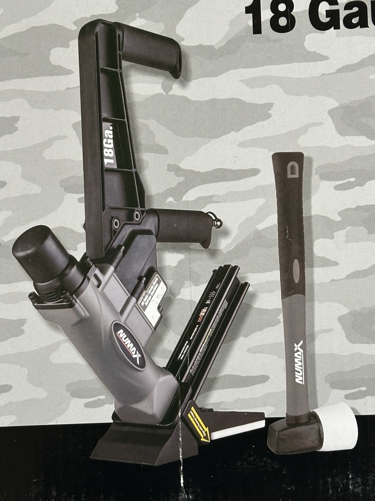 NuMax S18GLCNDH Pneumatic 18-Gauge 1-3/4" Dual Handle Flooring Nailer