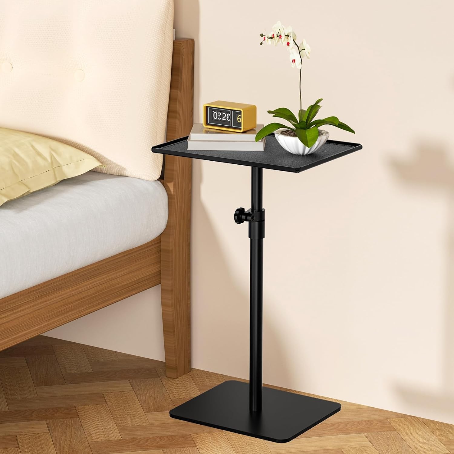 Metal End Table Height Adjustable Side Tables Living Room Small Side Table Small