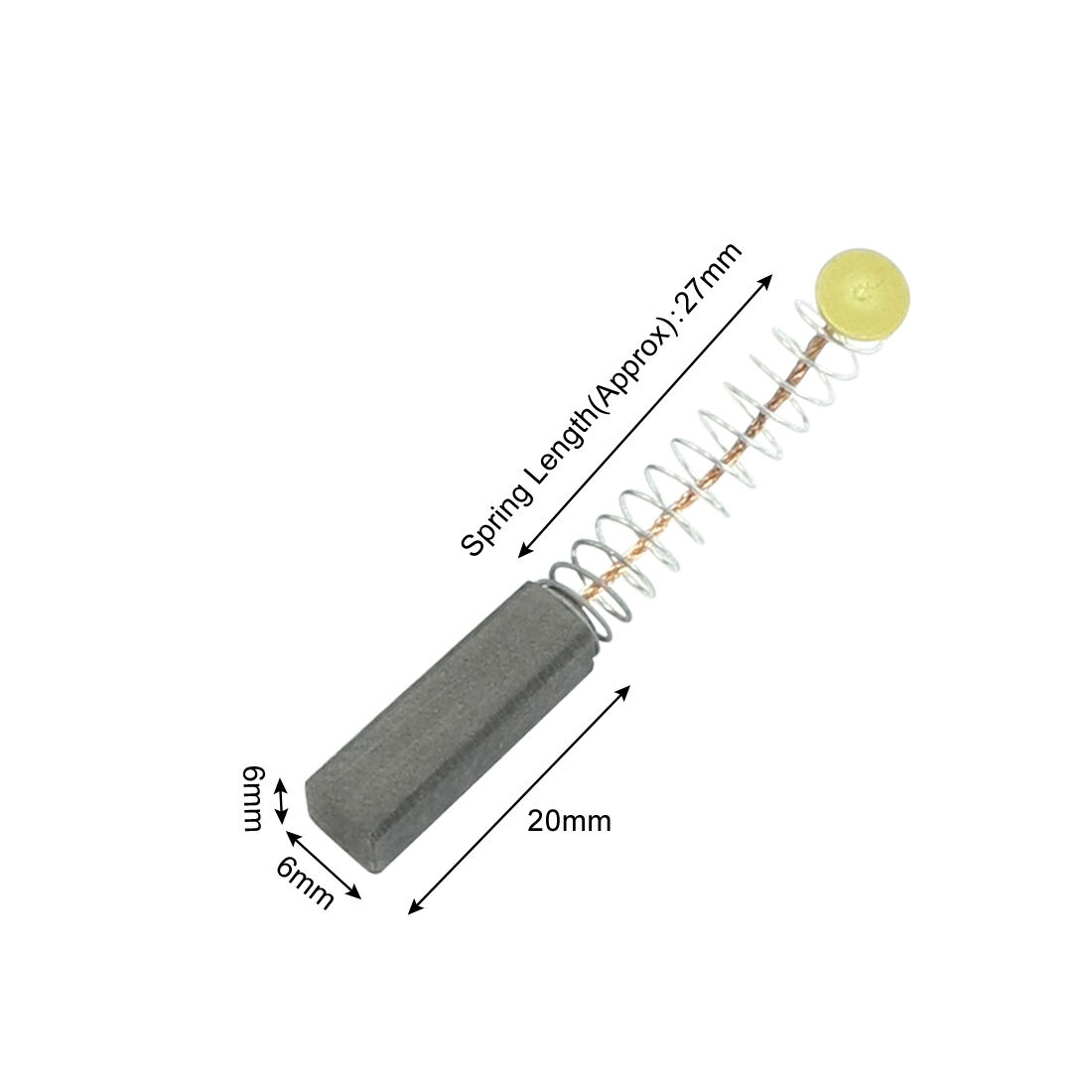 4Pack 6x6x20mm Carbon Brush for Generic Electric Power Tool Replacement