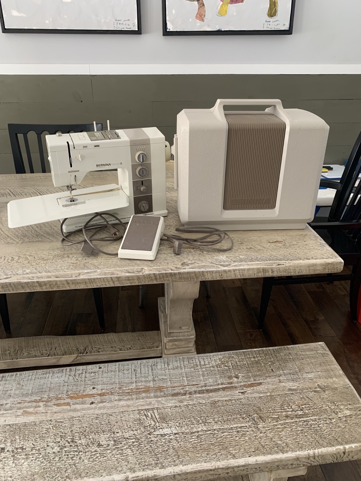 BERNINA 930 Record Electronic Sewing Machine w/ Case & Pedal WORKS, TESTED