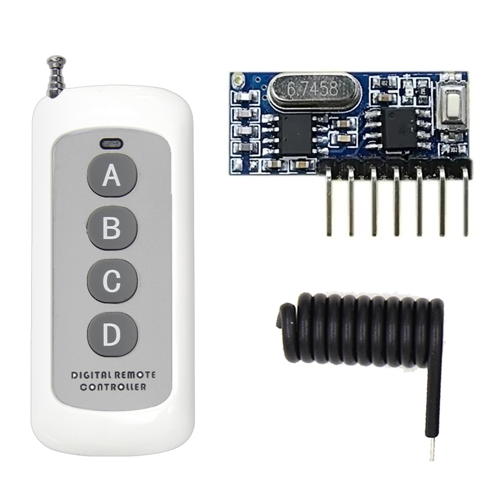 QIACHIP 433MHz Wireless Remote Control Switch Mini Receiver Built-in Learning...