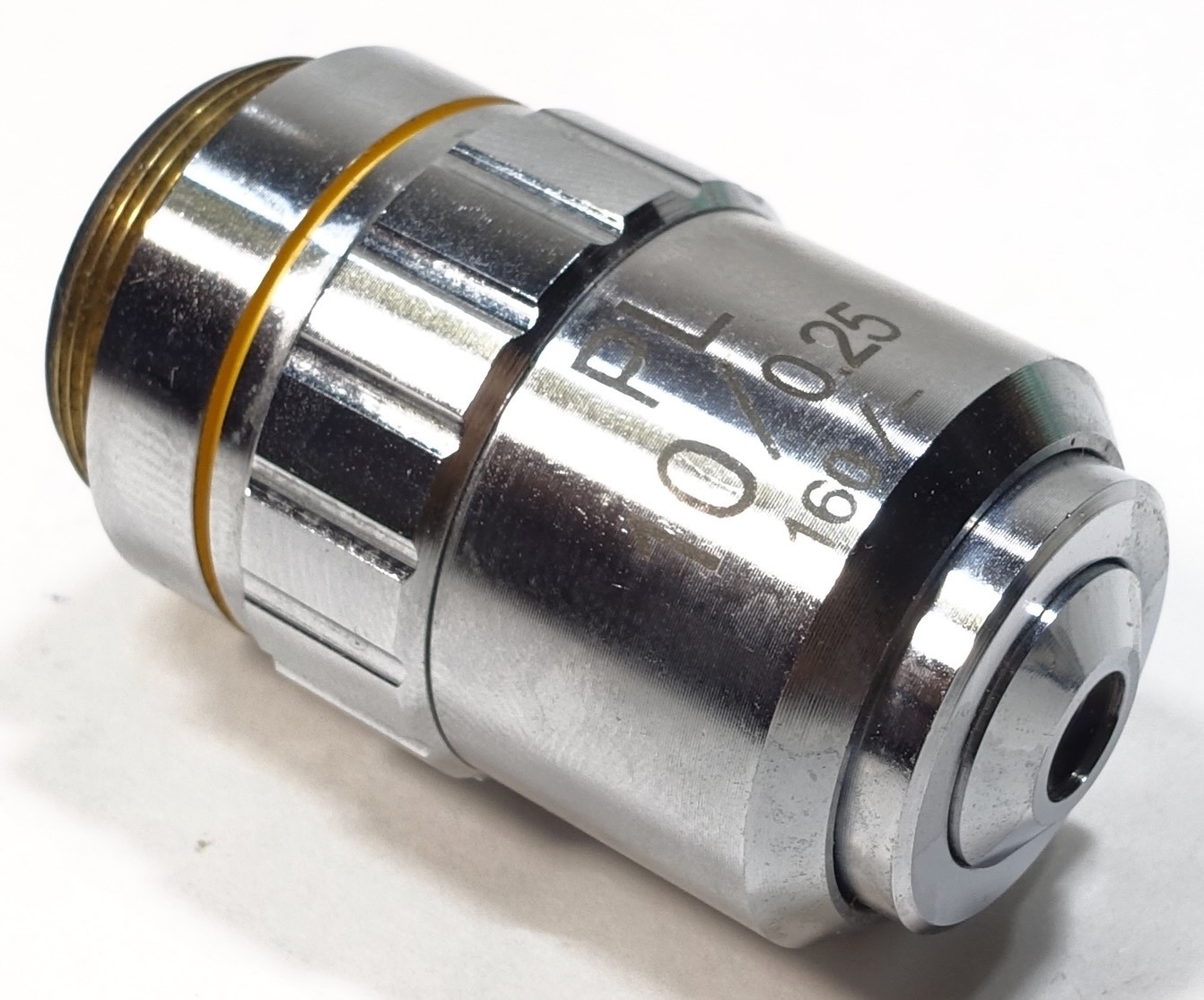 Fisher Scientific Microscope Objective Lens PL 10X/0.25 160/-