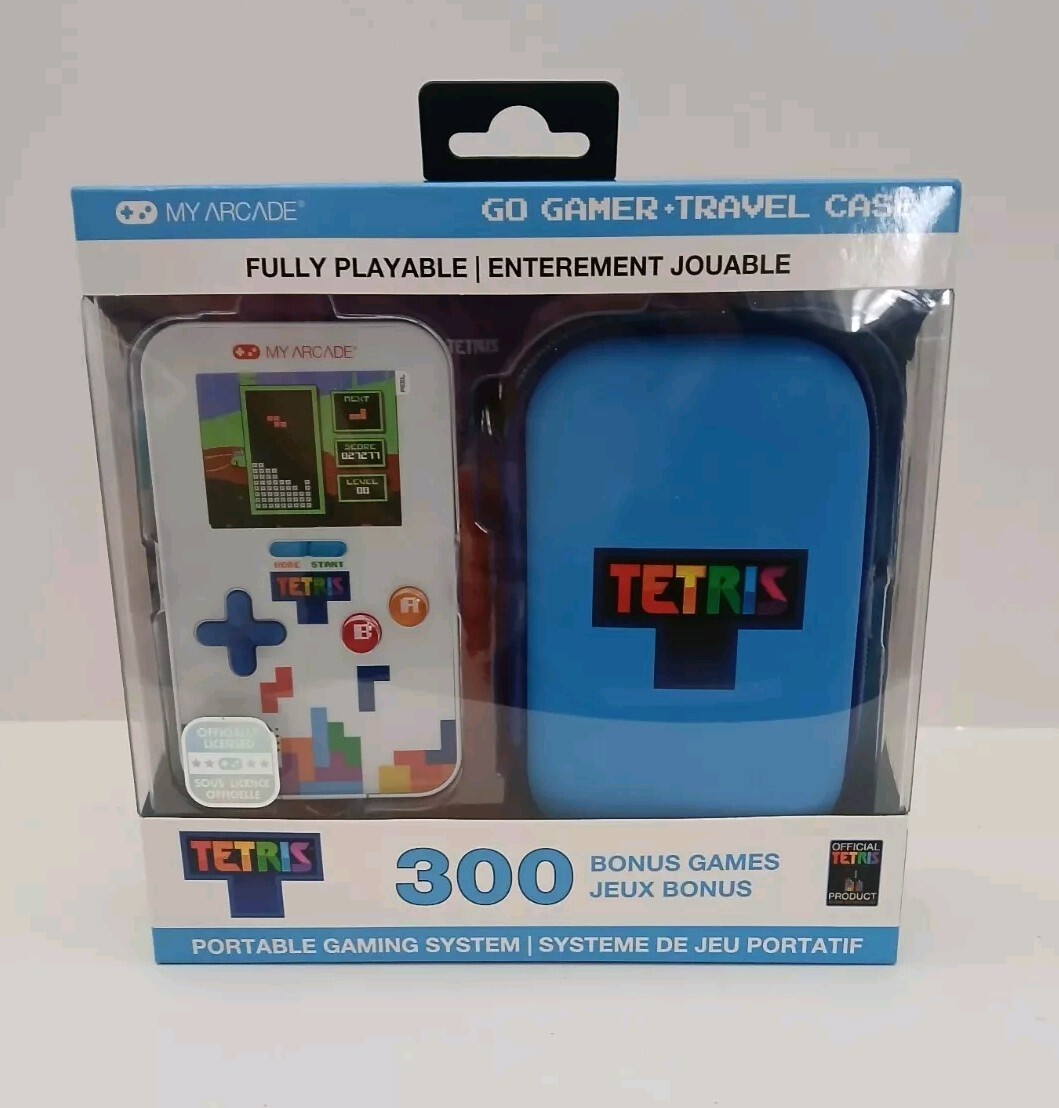 💥TETRIS Go Gamer Brand New Factory Sealed💎w/ 300 Bonus Games 💎+ Travel Case