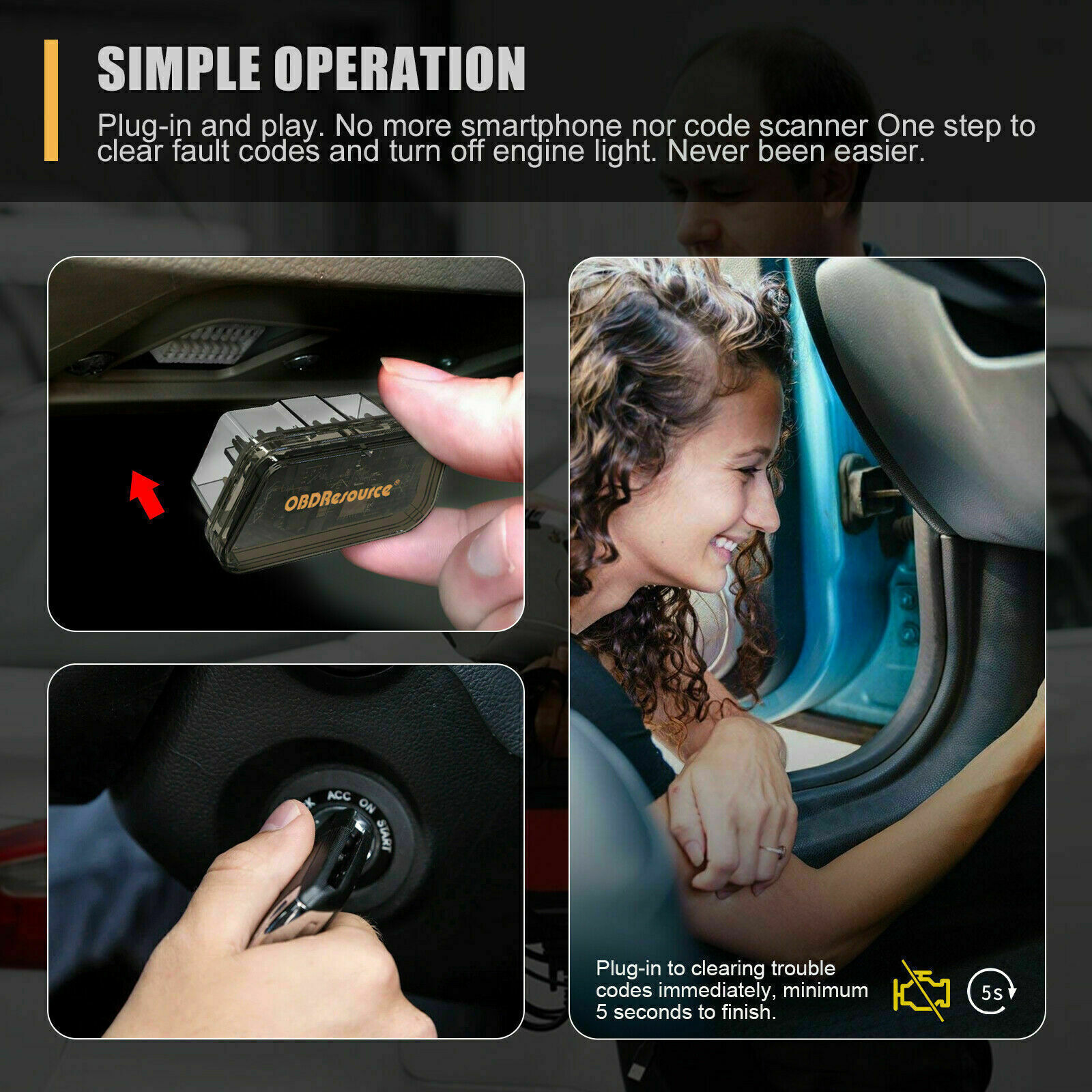US Car Code Clearer Automatically Turn-Off MIL Engine Light OBD Erase Error Code
