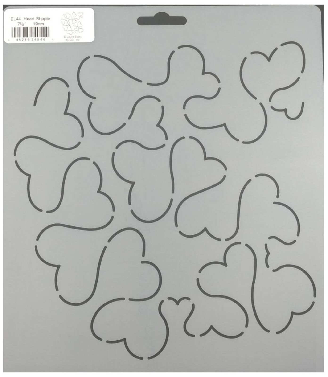 Quilting Stencil Large Heart Stipple 7.5" Quilt Background Plastic Templates