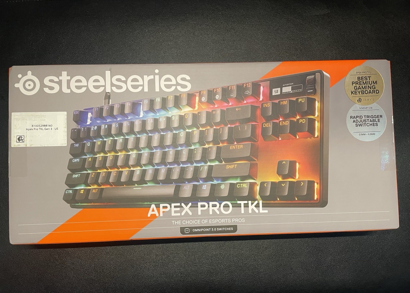SteelSeries Apex Pro TKL Gen 3 Wired Keyboard Black Brand New