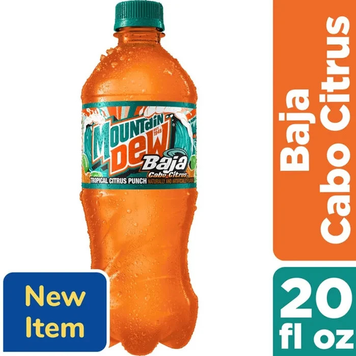 Mountain Dew Baja Cabo Citrus Punch Limited Edition 20oz Bottle SELAED NEW