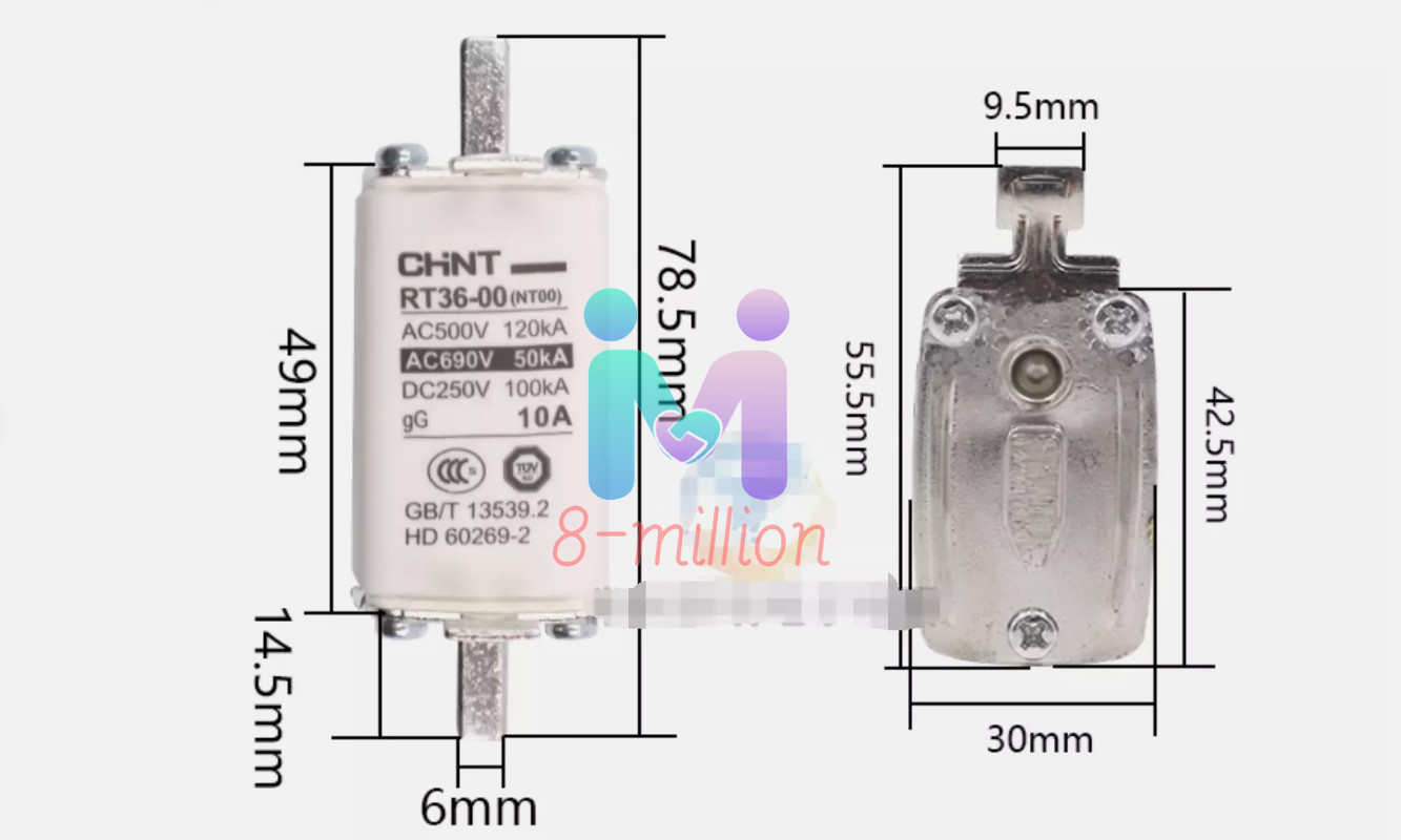 CHINT Fuse Core RT36-00(NT00) 10A 20A 25A 32A 40A 50A 63A 80A 100A 160A