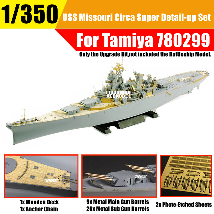 1/350 USS Missouri Circa BB-63 1991 Battleship Detail-up Set for Tamiya 78029