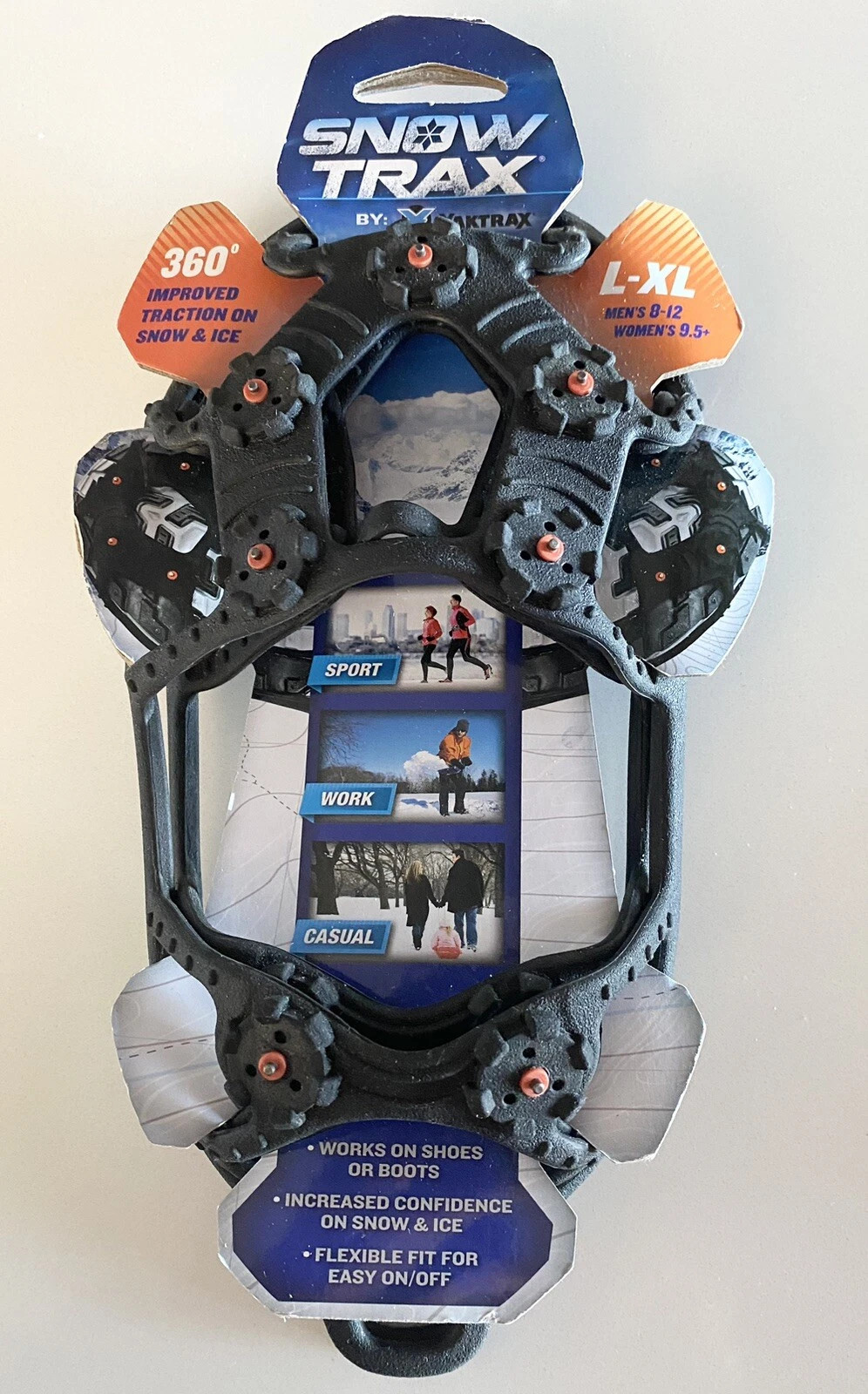 Snow Trax Ice by Yaktrax Traction Gear for Shoes and Boots - NWT - M8-12/W9.5