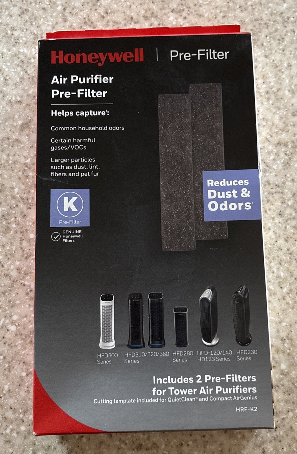 Honeywell HRFK2 Replacement Filter - Black 2 Pack New