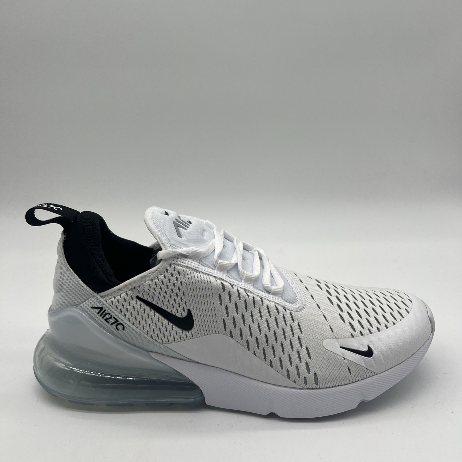 NIke Air Max 270 White Black AH8050 100 Mens Size 10.5 NEW Running Sneakers