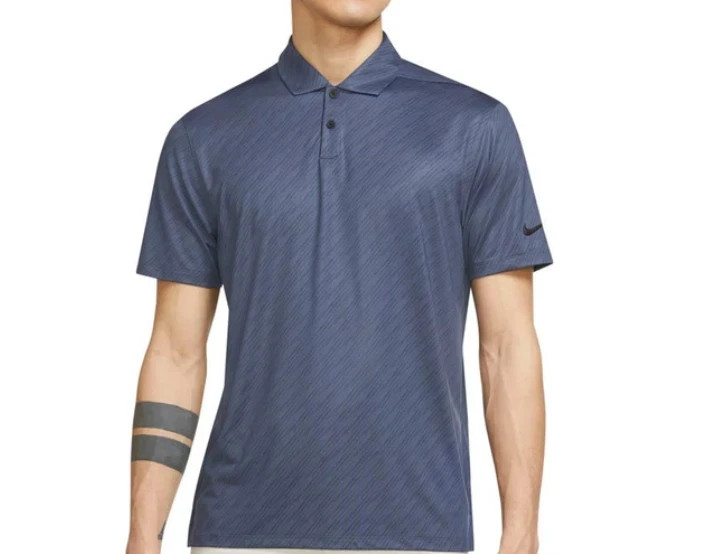 Nike Golf Polo Shirt Dri-FIT Vapor Striped Thunder Blue DH0811-437 Men's XXL