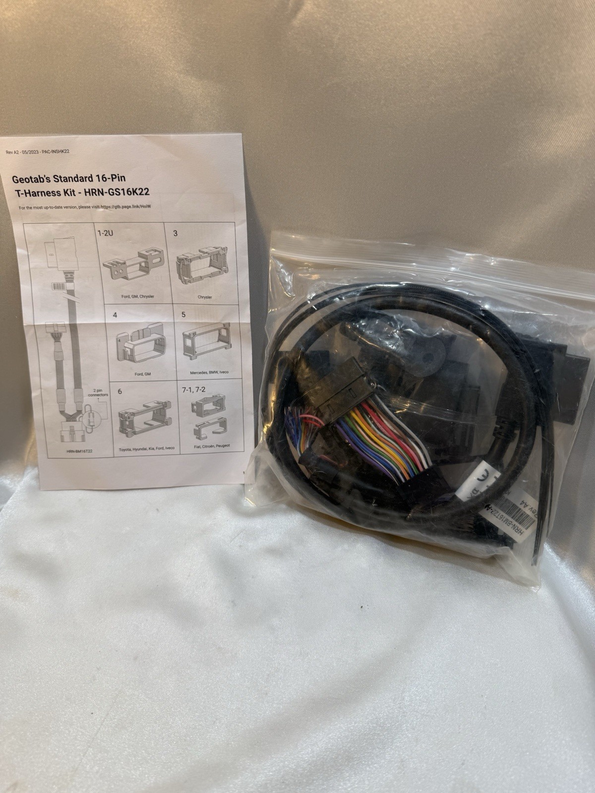Geotab Standard 16-Pin T-Harness Kit HRN-GS16K22 NEW Factory Package
