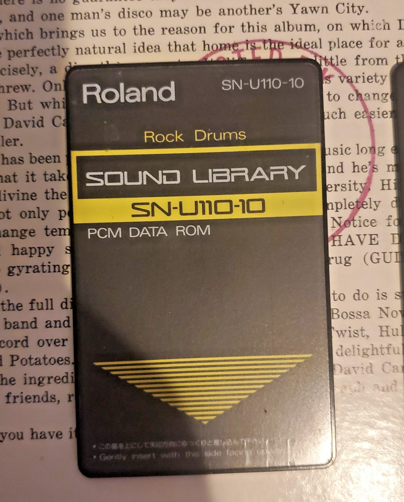 Roland SN-U110-10 Rock Drums Sound Library  Rom Card For U-110