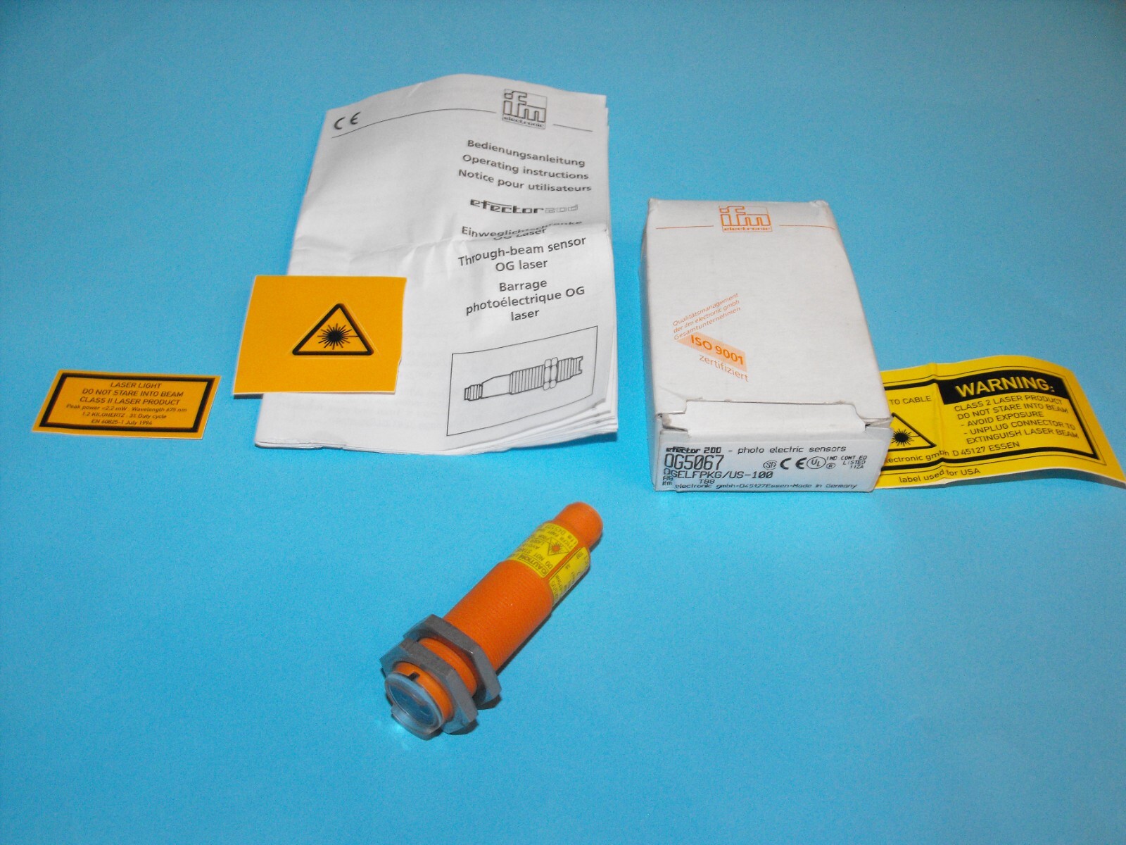 IFM EFECTOR OG5067.OGELFPKG/US-100.photoelectric sensor.NEW.