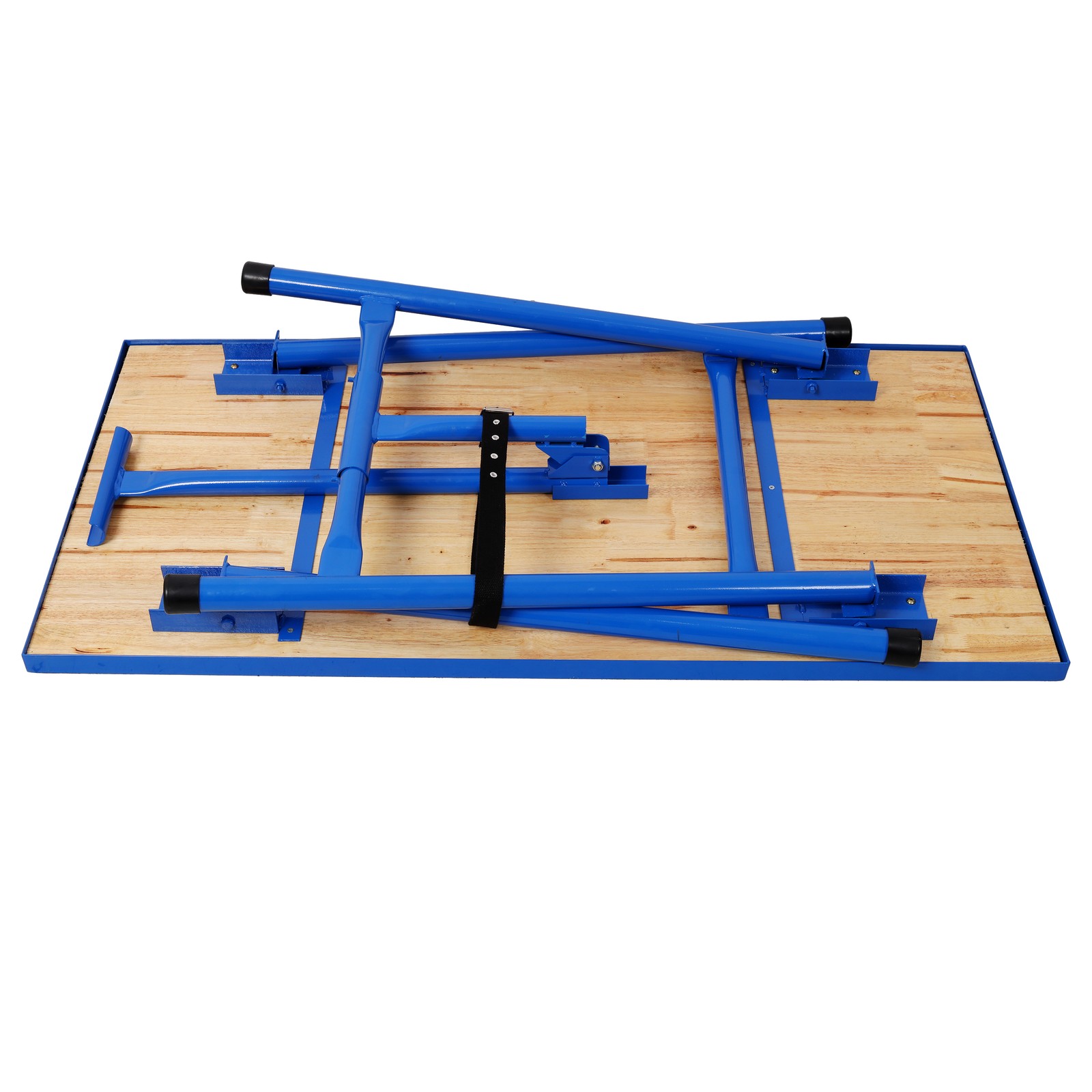 Foldable Work Bench, 660Lbs Load Capacity, Steel Frame, Blue
