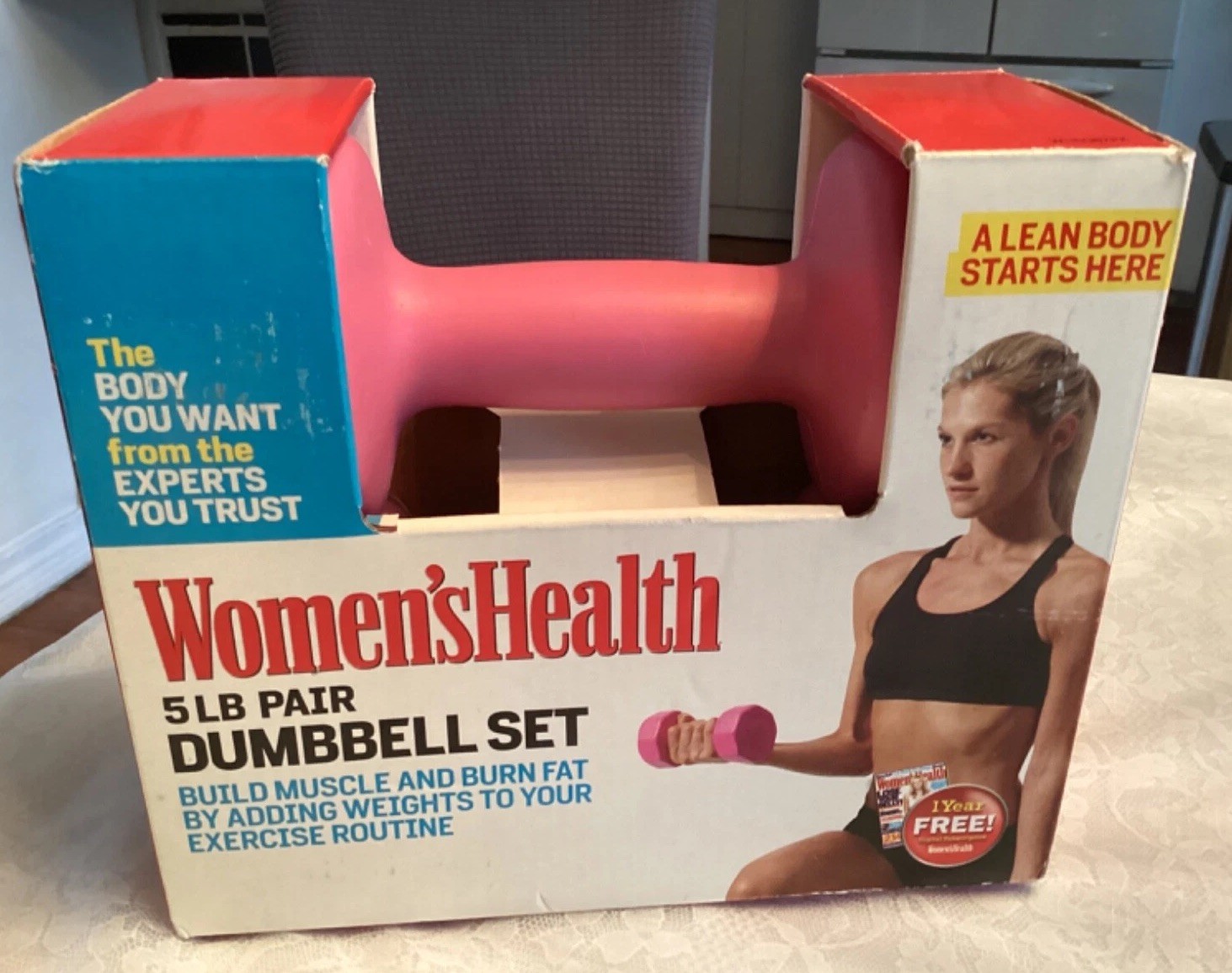 5 Pound Pair Dumbbell Set of 2  New in Box Never Used Women’s Health