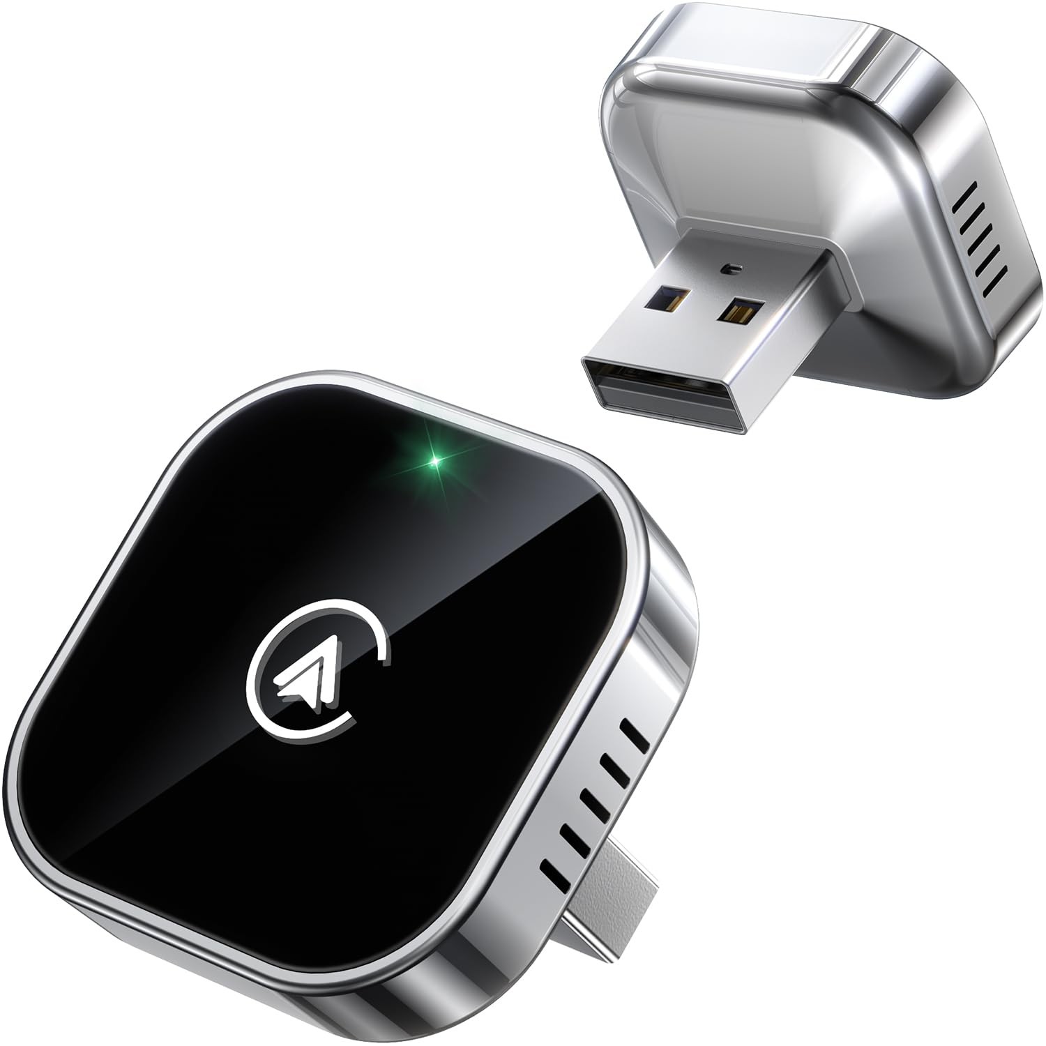 2 in 1 Wireless CarPlay Android Auto Adapter Plug Play Compact Car Upgraded