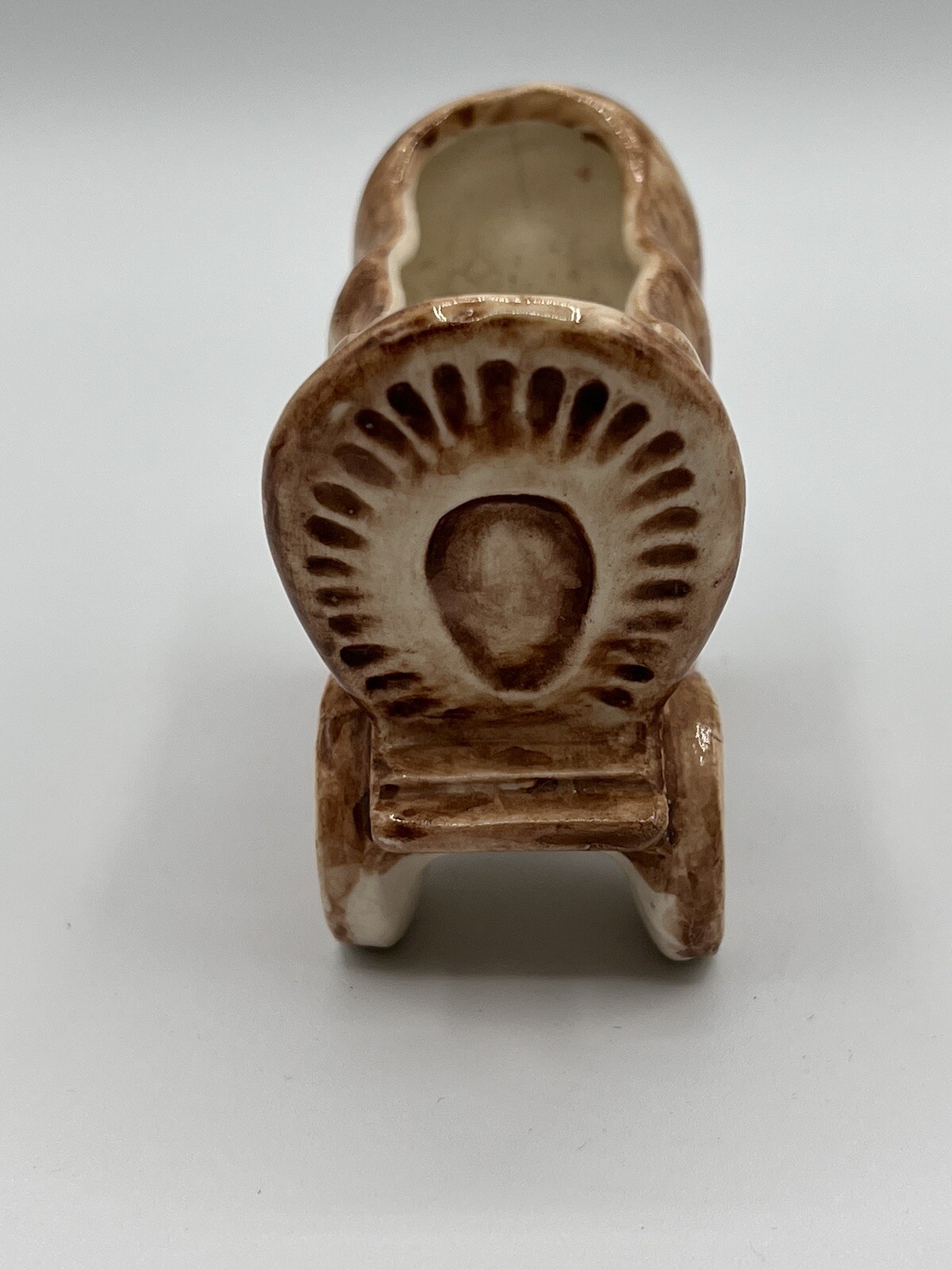 Vintage Miniature Conestoga Wagon Pottery Planter