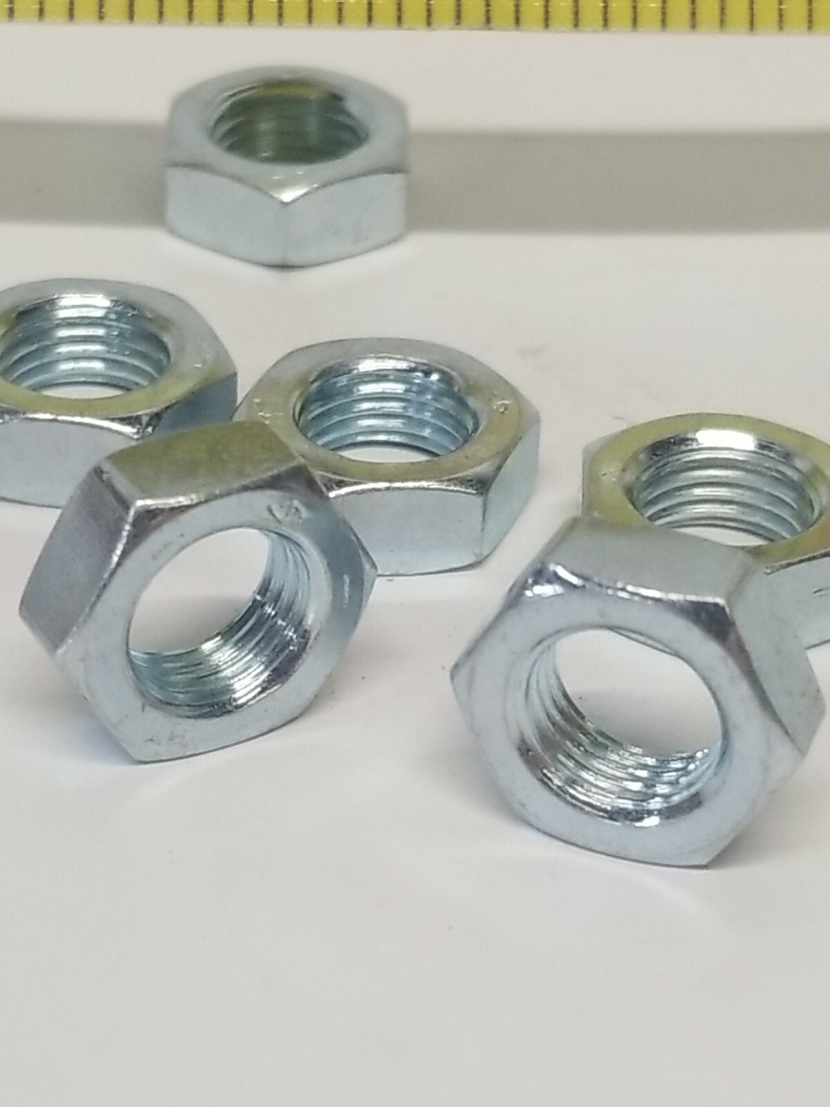 3/8-24 Fine Thread (6)Hex Jam Nut (Left Hand Thread)Gr 5 Zinc. Quality hardware.