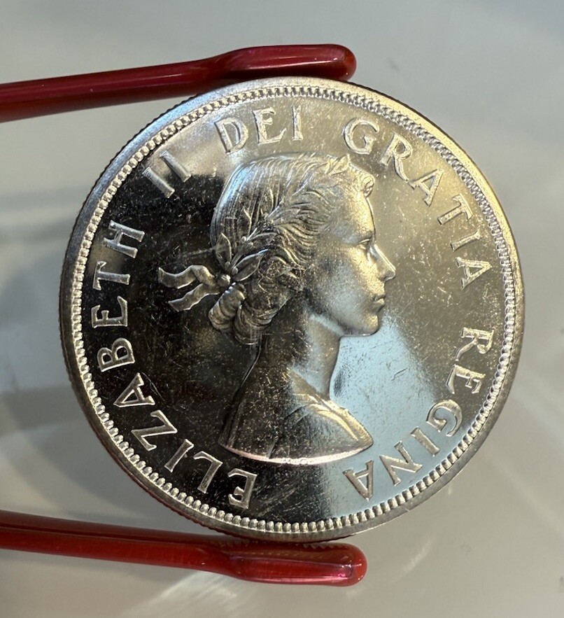 1962 Canadian Silver Dollar Coin 80% $1