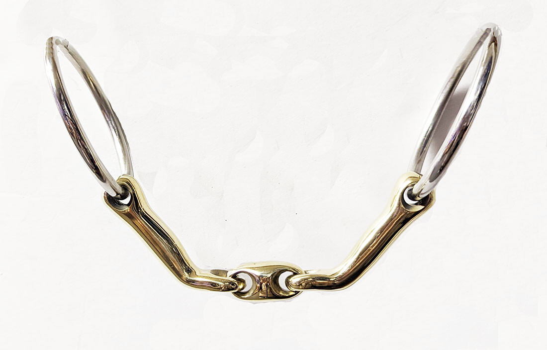 German Silver Demi Anky Snaffle Bits 14 mm