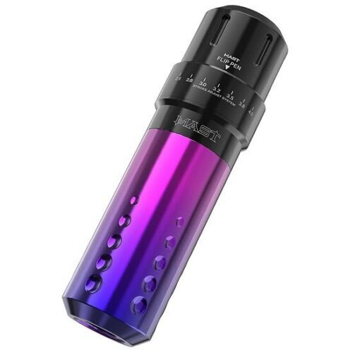 Mast Tattoo Flip Rotary Pen Machine Six Stroke Length Gradient Purple M829