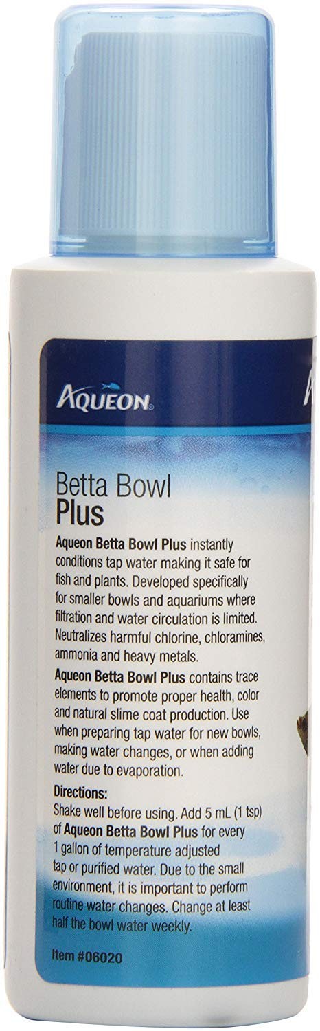 Aqueon 4 Pack of Betta Bowl Plus Water Conditioner &