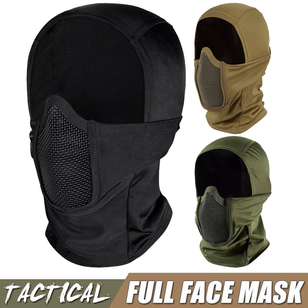 Tactical Sport Full Face Mask Helmet Liner UV Protection Balaclava for Outdoor