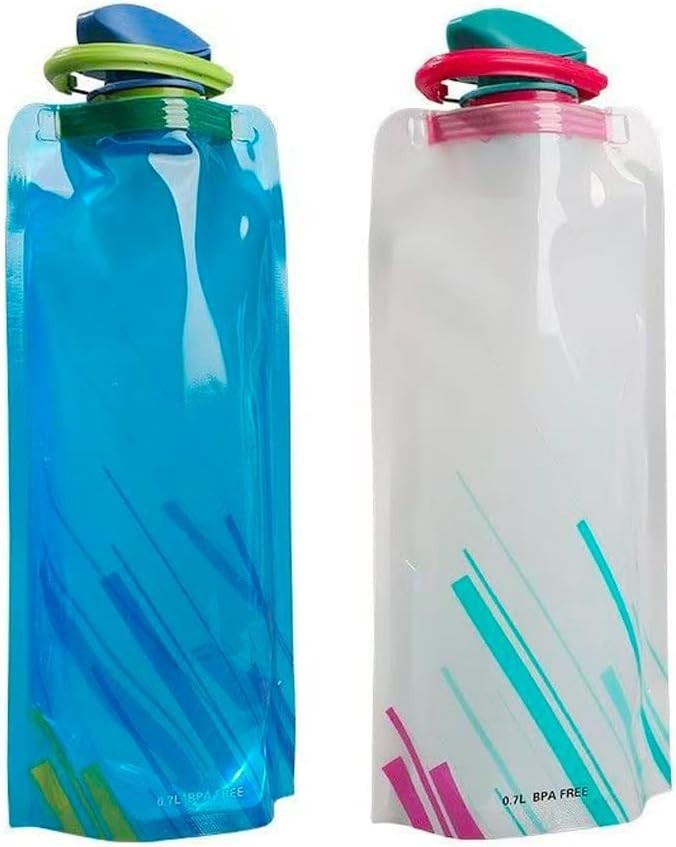 Durable & Convenient Foldable White-Red Hydration Bladder for Active Lifestyles