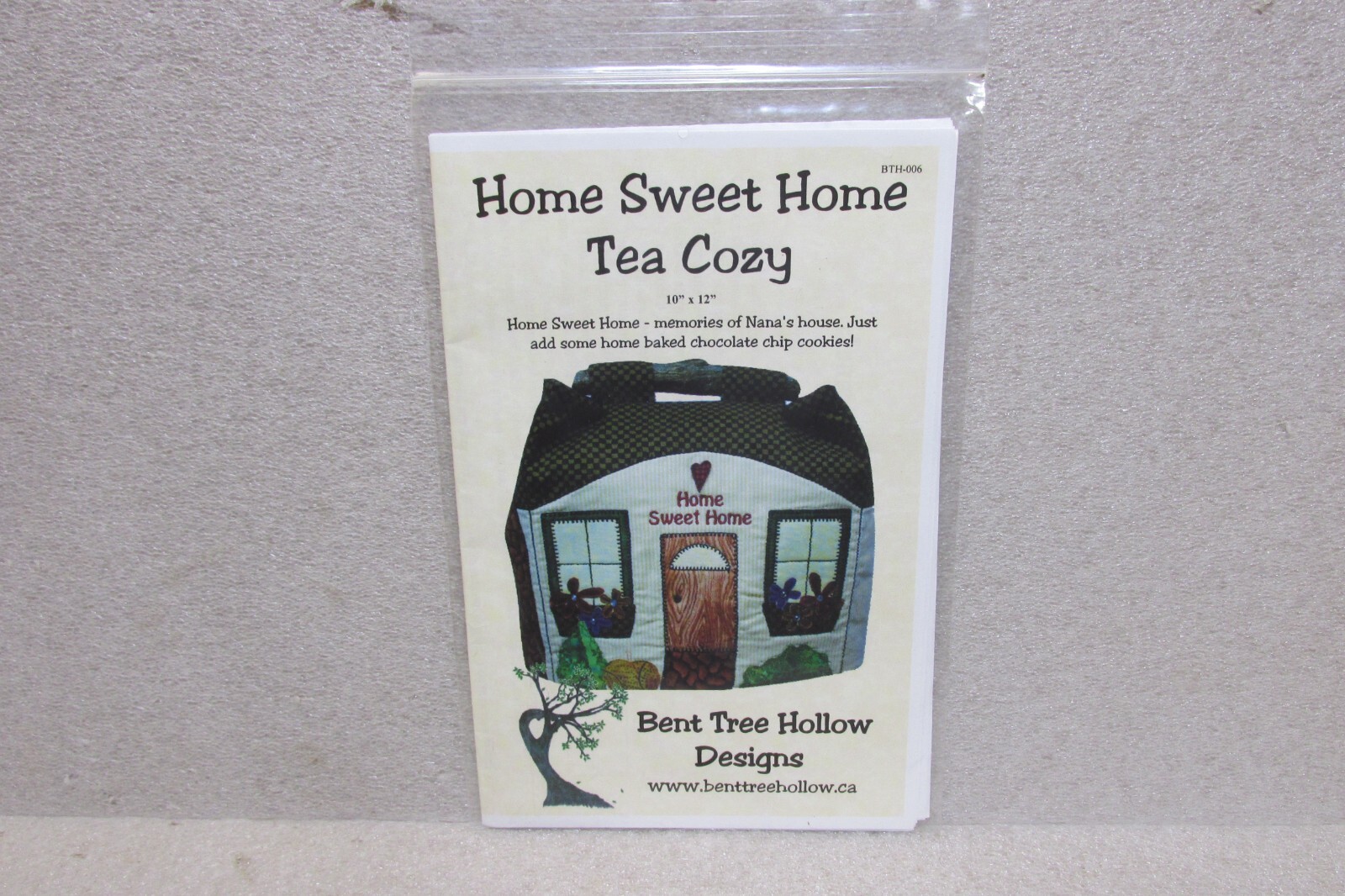 NEW HOME SWEET HOME TEA COZY 10" x 12" FROM BENT TREE HOLLOW DESIGNS