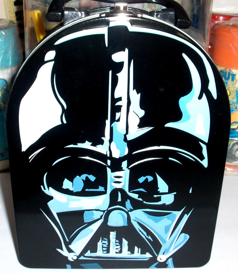 STAR WARS-2010`DARTH VADER,LUCAS FILM`HEAD SHAPED.METAL LUNCHBOX`NEW- SHIPS FREE