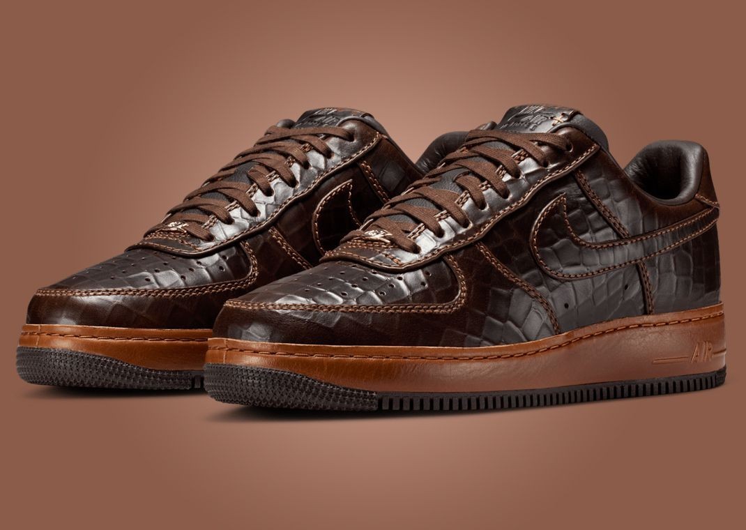 MEN AF1 Low 'Fauna Brown Croc' Croc Leather II7090-222 - All Size US 7-12