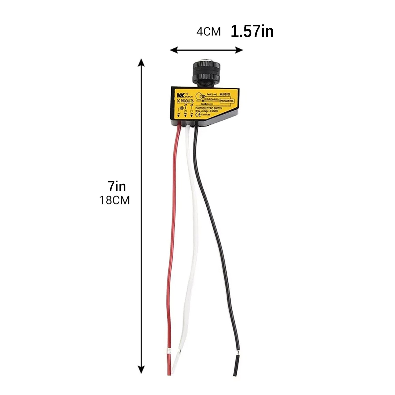 DC8-50V Photocell Light Sensor Switch For Automatic Switching Lights Control