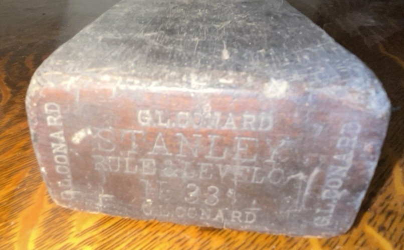28" ANTIQUE~ STANLEY PLANE~GL CONARD XL #33~ MISSING BLADE