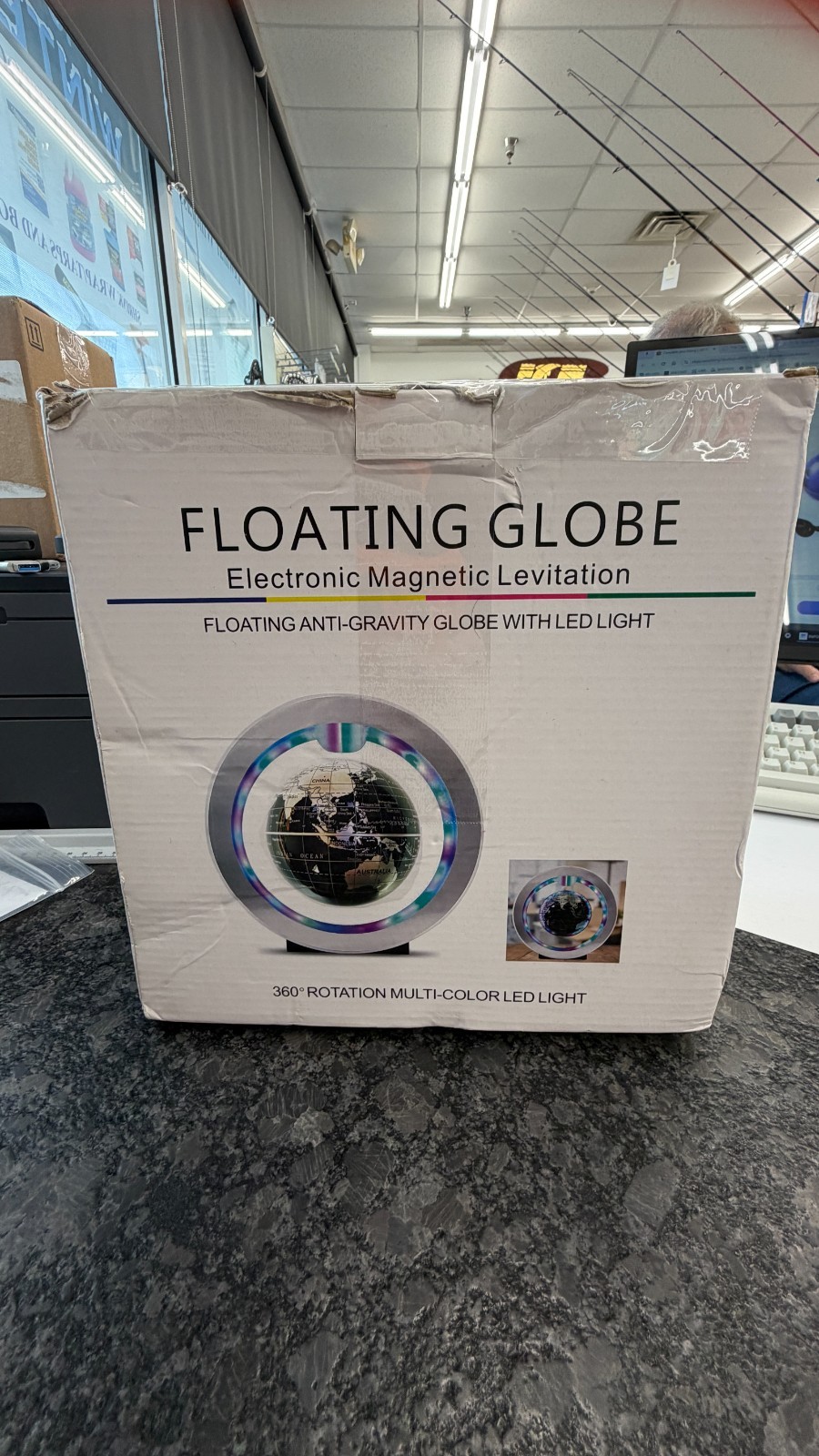 LED MAGNETIC FLOATING GLOBE LEVITATION LIGHT ANTI GRAVITY (BLACK)